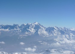 Švýcarské Alpy - masiv Mont Blanc