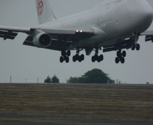 B747 landing - Manston airport, UK B747 landing - Manston airport, UK