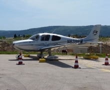 Cirrus SR 22 following an accident, Split, Croatia Cirrus SR 22 following an accident, Split, Croatia