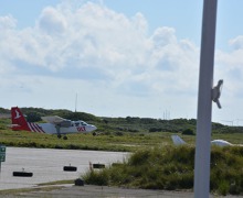 Helgoland - a local flight landing Helgoland - a local flight landing