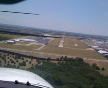 On final - runway 17, Gran Praiie, Texas USA On final - runway 17, Gran Praiie, Texas USA