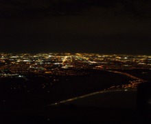 In flight - at Dallas, night In flight - at Dallas, night