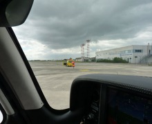 Taxiing, Ostende, Belgie Taxiing, Ostende, Belgie