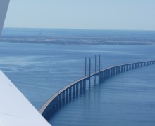 Road bridge connecting Sweden and Denmark at Malmö