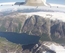 Tjong fjord and Svartisen glacier