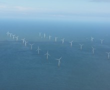 England - the wind generators in the North sea