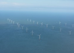 England - the wind generators in the North sea