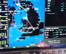 Display - in flight from Scotland to the South of England