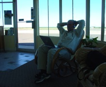 Communicating with home, Fort Stockton, Texas, USA