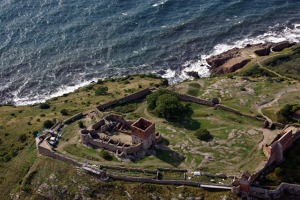 Zřícenina hradu Hammershus, ostrov Bornholm
