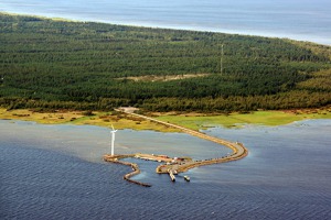 Přístaviště ferry ostrova Hailuoto spojujícího jej s pevninou