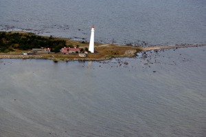 Maják Tahkuna, ostrov Hiiumaa, Estonsko