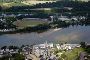 Zámek Saumur, údolí řeky Loire, Francie