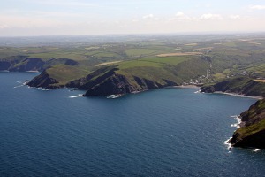 Maják Hartland Point, Cornwall, Anglie