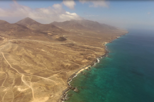 Jihovýchodní pobřeží ostrova Fuerteventura