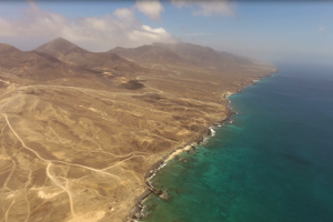 Jihovýchodní pobřeží ostrova Fuerteventura