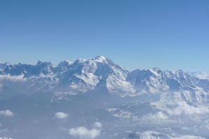 The massif of Mont Blanc - French-Swiss-Italian Alps