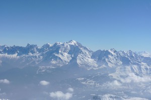 The massif of Mont Blanc - French-Swiss-Italian Alps