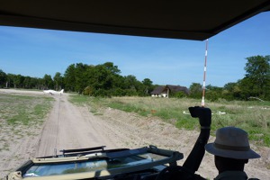 Checking Xakanaxa strip  before departure, Okawango, Botswana