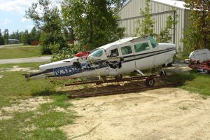 Cathrina damage at airpark, New Orleans, Luisiana, USA 