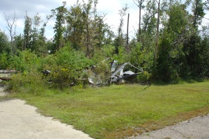 Cathrina damage at airpark, New Orleans, Luisiana, USA 