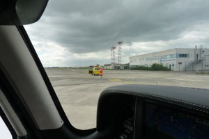 Taxiing, Ostende, Belgie