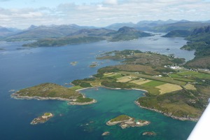 Plockton - bay and the airfield, Highlands of Scotland