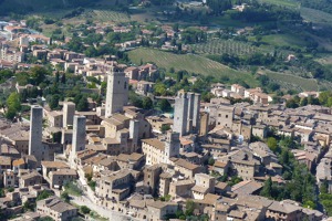 San Gimignano - tower houses, Tuscany, Italy