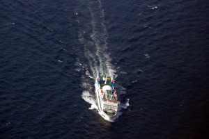 Boat connecting south of Sweden with Sassnitz, Germany