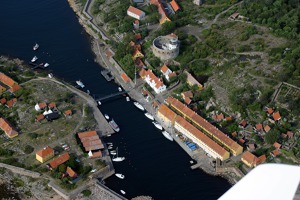The strait between islets of Ertholmene archipelageo north of Bornholm The strait between islets of Ertholmene archipelageo north of Bornholm