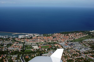 Aerial view of Visby