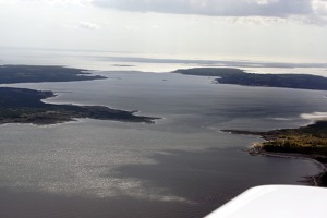 The strait between the islands of Goltand and Faro