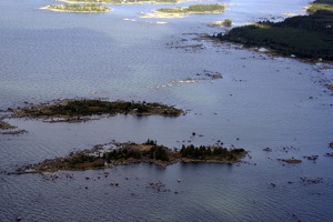 Shallow waters with elevated rocks will transform into more Kvarken islands within the next several decades