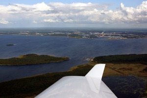 The town of Oulu at the north of the Gulf of Bothnia