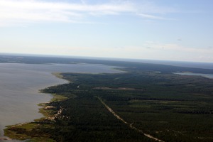 The bay of the island of Hailuoto which lies west of the city of Oulu