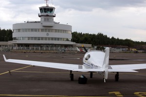 Beautiful art deco airport terminal built in the thirties at Melmi close to Helsinki