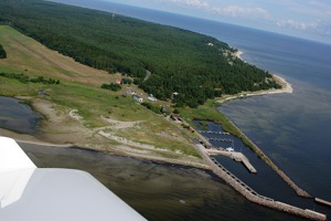 Grass airport at the island of Ruhnu