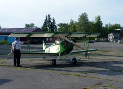 One exhibit at the celebrations of the 60th anniversary of the Spilve terminal