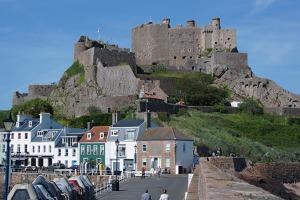 Mont Orgueil fortress in the eastern part of Jersey island