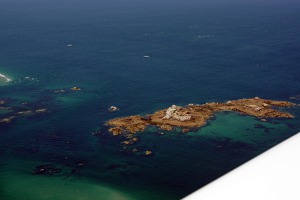 All the houses of the Minquiers (Minkies) islands, south of Jersey, part of the British Channel islands