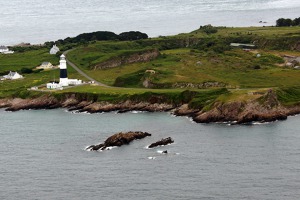 Lighthouse at the north-western tip of Alrderney island