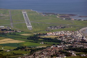 Douglas airport, Isle of Man, UK