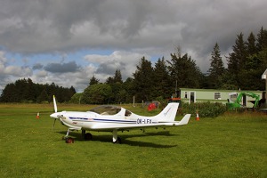 Glenforsa airfield office, Scotland, UK