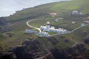 Pendeen lighthouse, north of Land ́s End, Cornwall,