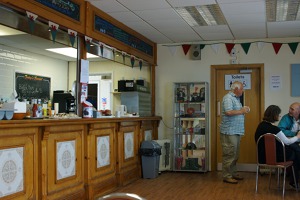 Swansea airport bar - the grey haired man will help you with anything you need