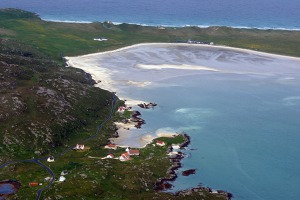 Barra island airport, Outer Hebrides. This is the only licensed airport in the world based on a beach