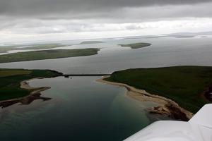 Churchill barrier No 2 protecting Scapa Flow bay from German submarines in WWII