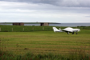 OK LEX at Lamb Halm airport, Orkney Islands