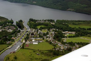 Confluence  of the artificial part of Caledonian canal and the Loch ness by way of a series of locks.