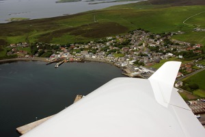 Town and port of Walls, Shetland islands